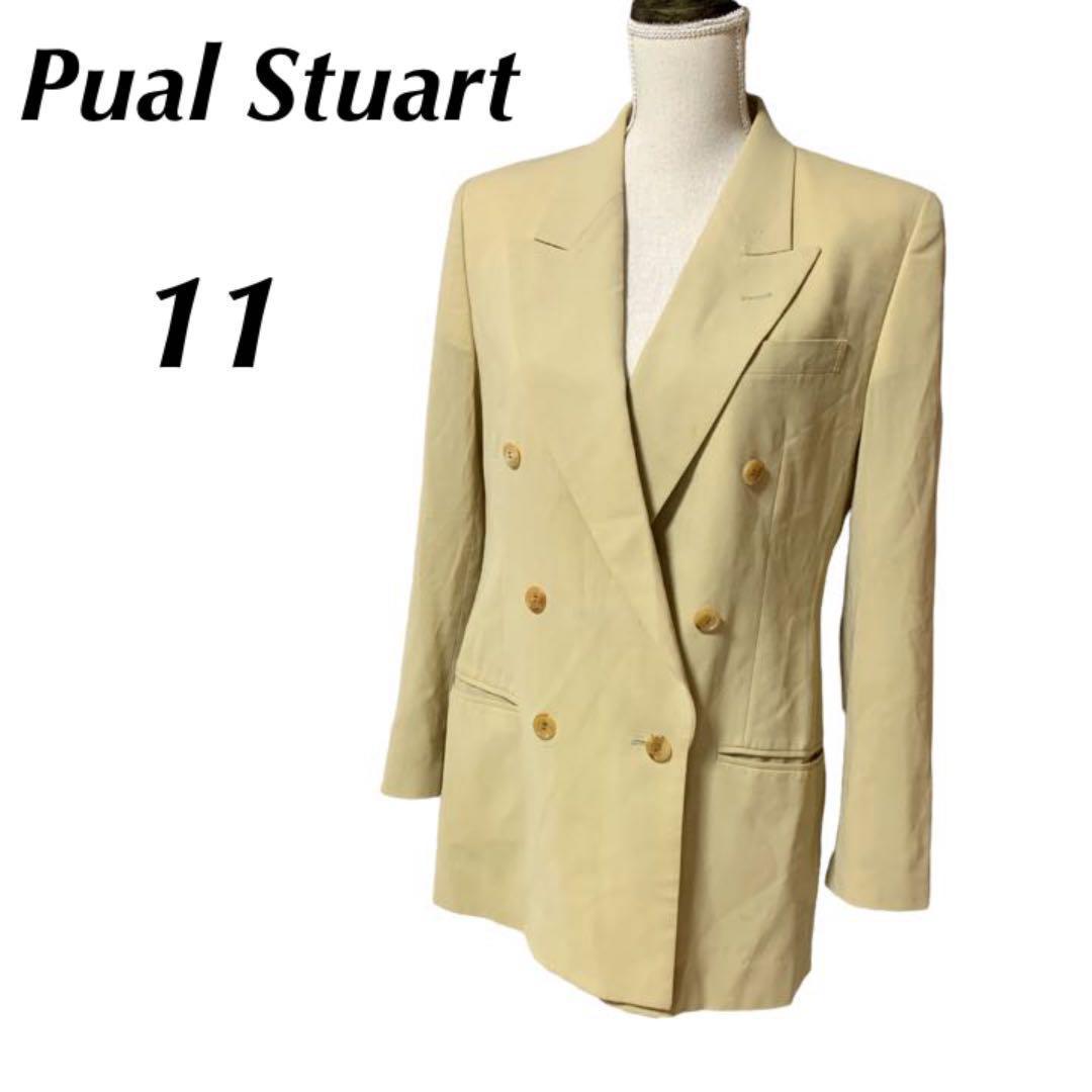 YT0278 100円スタート♪ Pual Stuart ポールスチュアート テーラードジャケット サイズ11号 ダブルジャケット レディース サマージャケット_画像1