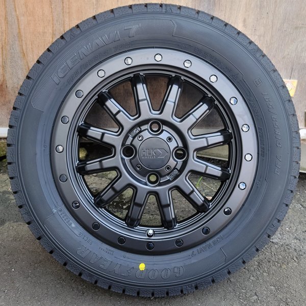 ハイゼット エブリイ デッキバン ノーマル車高可 155/65R14 国産 冬タイヤ タイヤ ホイール セット 新品 4本 グッドイヤー アイスナビ8_画像2