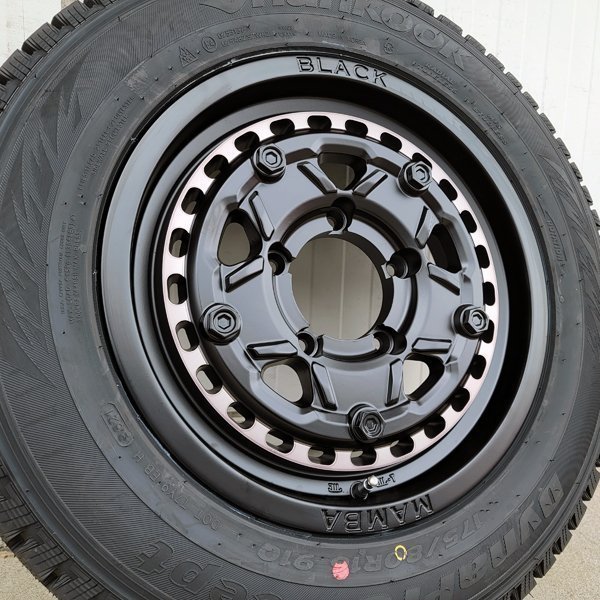 販売開始 新品 スタッドレス 16インチ タイヤホイール 4本セット ハンコック 175/80R16 Hankook 冬タイヤ ジムニー JB64 JA23 JA11 JA22_画像7