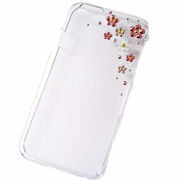ピンクパステルフラワー iPhone15 Plus iPhone15プラス スマホケース スマホカバー デコ お花 かわいい レディース 透明 クリアハード_画像4