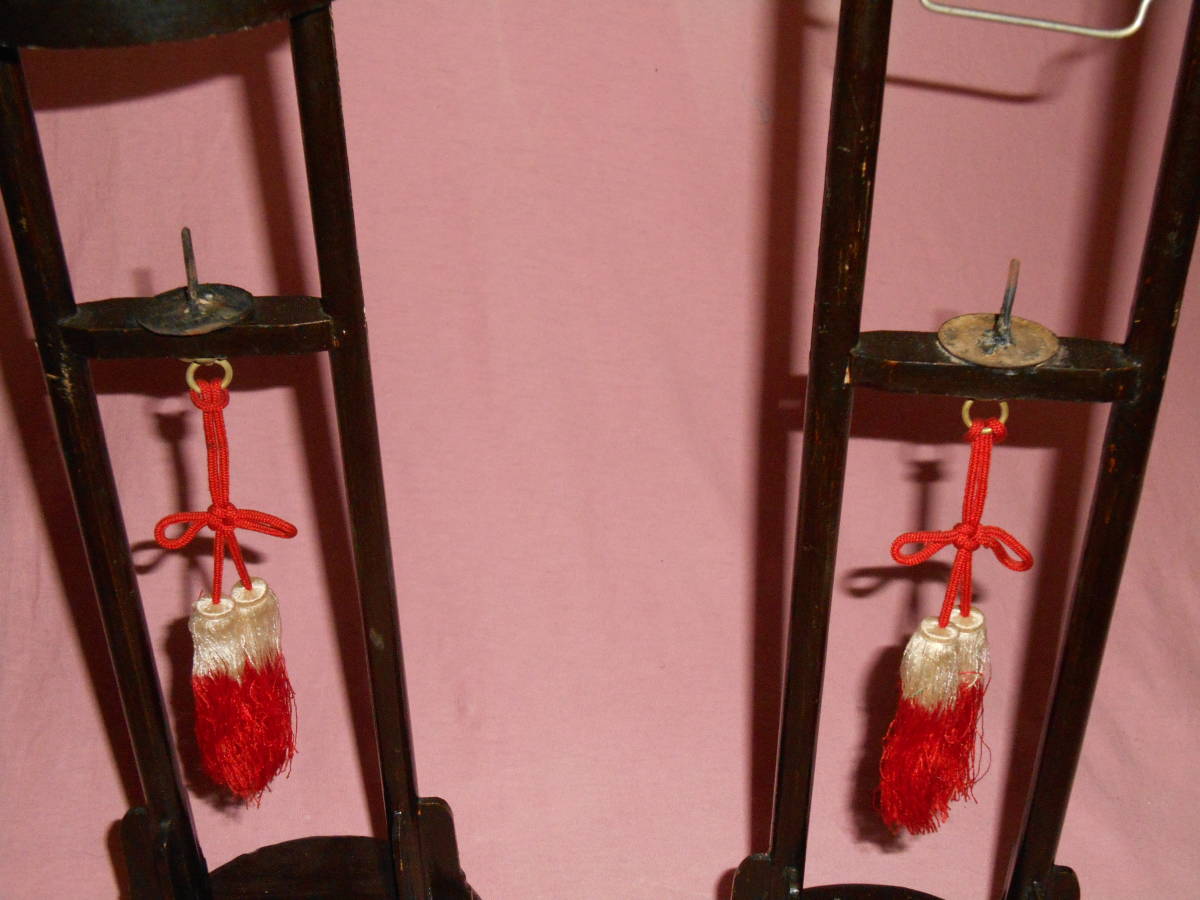 ぼんぼり・雪洞■燭台・提灯・ひな人形・行燈・木製大型・２個■USED_画像5