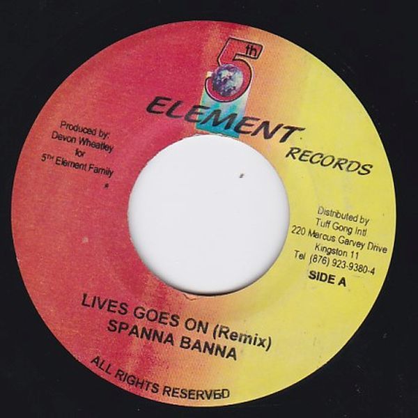 EPレコード　SPANNA BANNA / LIVES GOES ON (REMIX)_画像1