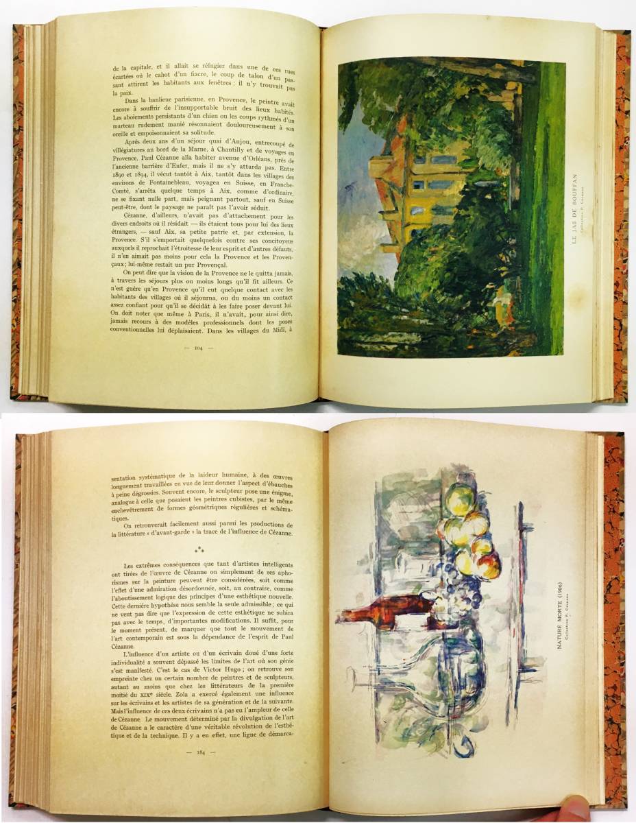 . old book [. Takumi paul (pole) *se The nn]~Le Maitre Paul Cezanne~ Georges Riviere [1923 H. Floury] half moroko leather equipment impression . book of paintings in print commentary 