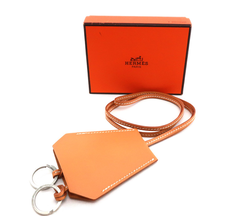 未使用 エルメス HERMES レザー クロシェット ネックストラップ 未使用 エルメス HERMES レザー クロシェット ネックストラップ