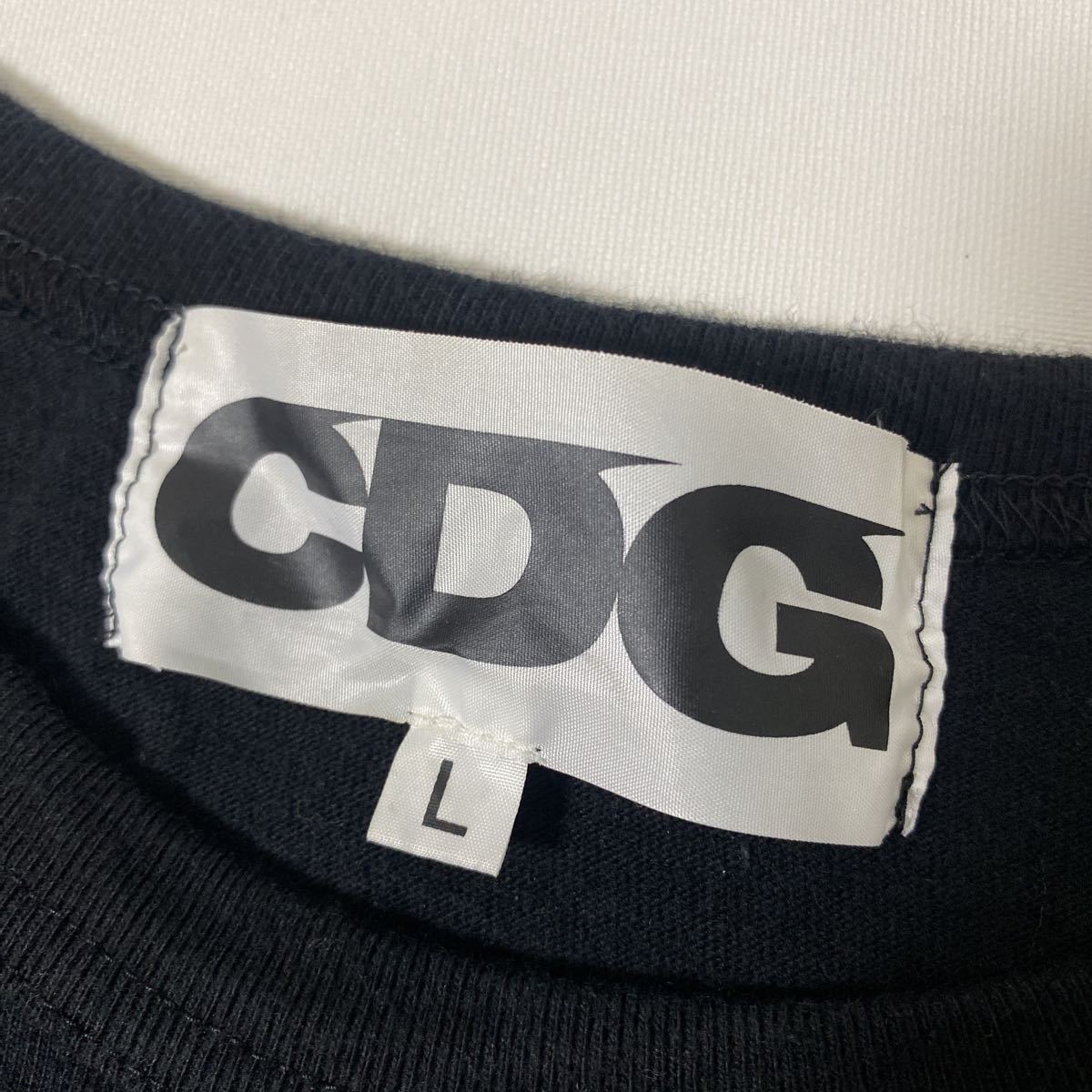 美品 AD 2021 CDG ドッキング 変形 切替 シャツ L カットソー コムデギャルソン COMME des GARCONS black shirt_画像5