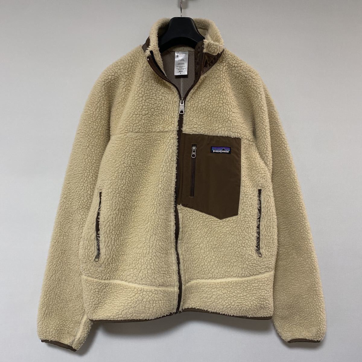 美品 希少 2010 年 限定 ナチュラル ブラウン パタゴニア レトロX ジャケット S patagonia 人気カラー 清水_画像1