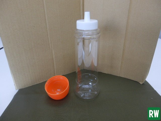 【113本セット】新品 ドレッシングボトル PET樹脂 ペットボトル 300ml シービープラス FB-300 φ62×高さ190mm オレンジ [2]の画像2