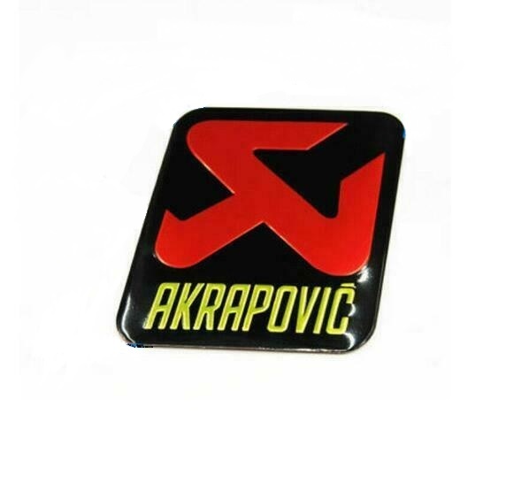 AKRAPOVIC アクラポビッチ ステッカー 59ｍｍ×48ｍｍ 耐熱アルミステッカー マフラー サイレンサー 耐熱ステッカー_画像1