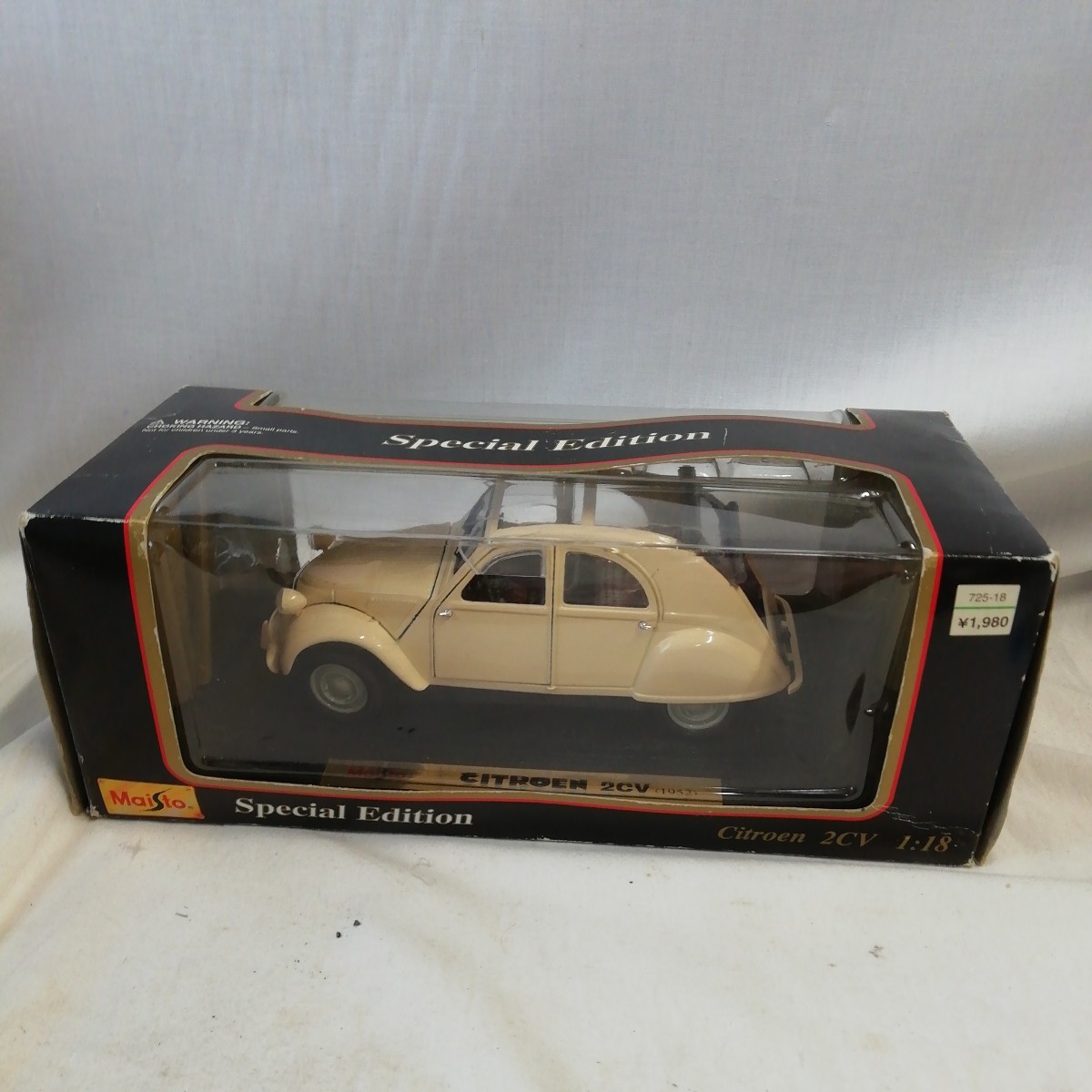 g_t　J228　Maisto　マイスト　1/18　ミニカー　シトロエン2CV　1952　中古_画像1