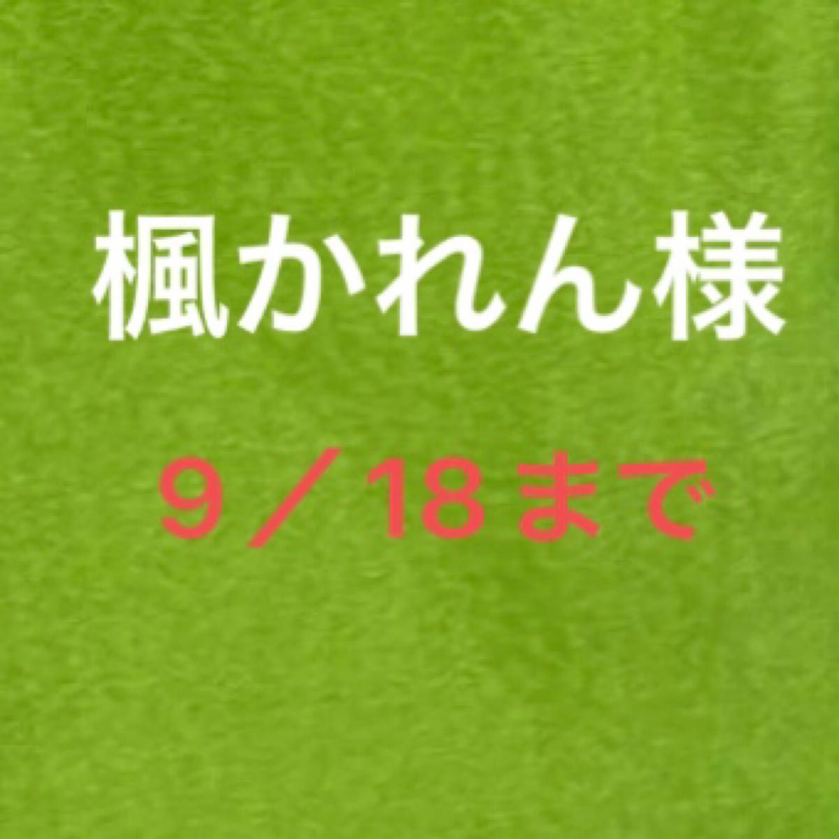 楓かれん様　ご確認用ページ　9／18まで