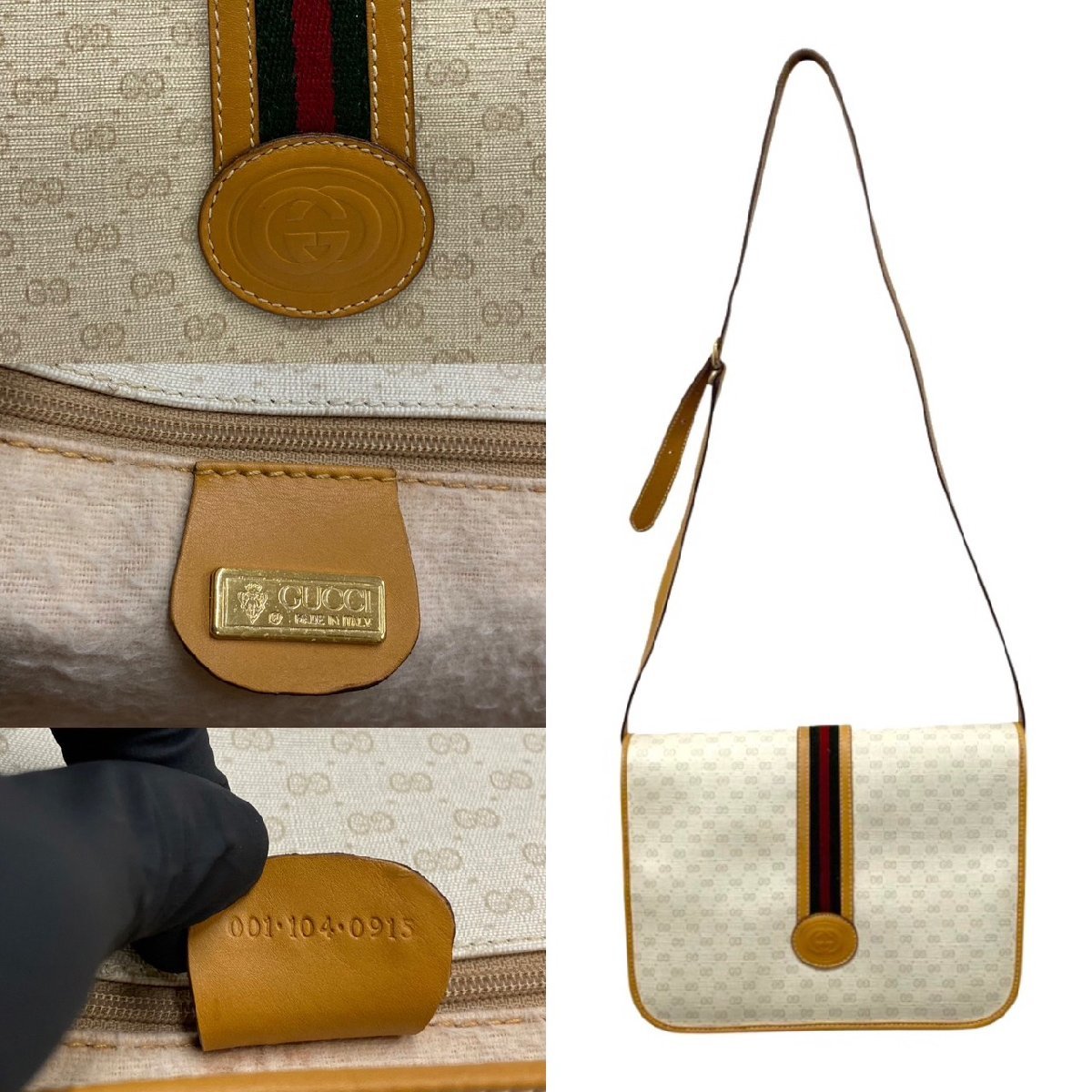 極 美品 GUCCI オールドグッチ グッチ ヴィンテージ シェリーライン