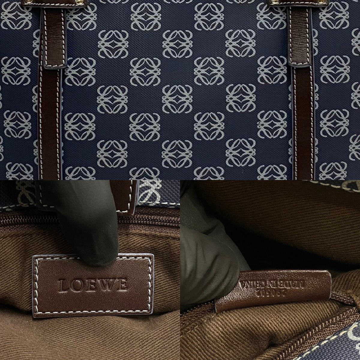 極美品】LOEWE トートバッグ ビジネスバッグ ブラック レザー A4収納-