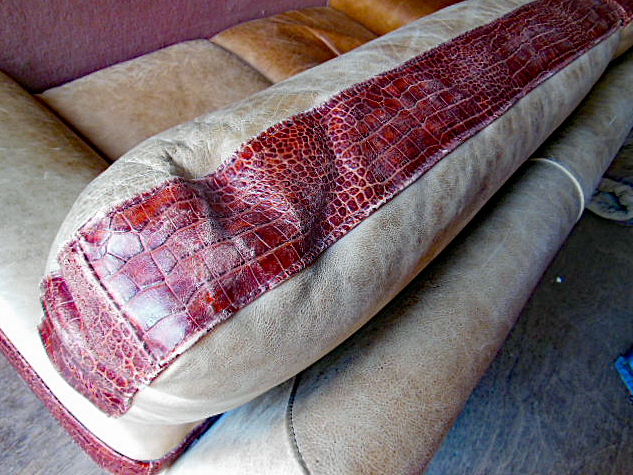 [ secondhand goods ]foru ear Italy sofa key waist KEYWEST original leather GUCCI collaboration FORMITALIA