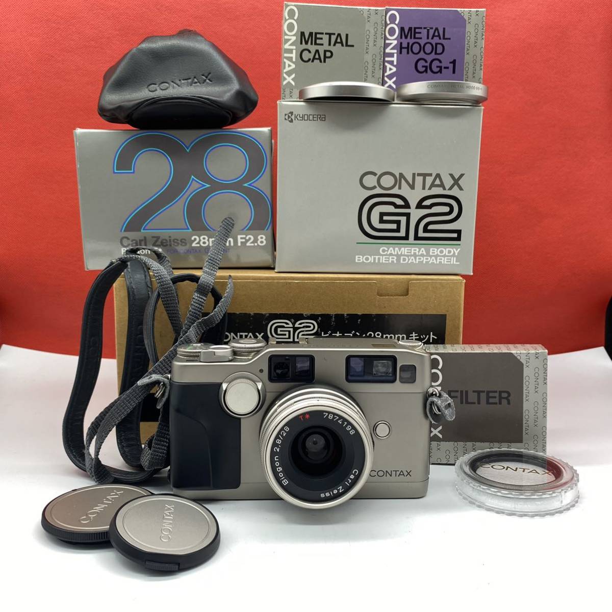 ◇B CONTAX G2 ビオゴン28mmキットレンジファインダーフィルムカメラ