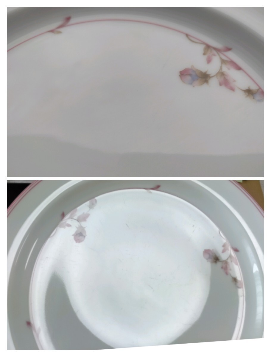 Noritake ノリタケ 洋食器 オーバルプレート オードブル ランチプレート カレー皿 パスタ皿 大皿 中皿 深皿 花柄 10枚セット_画像6