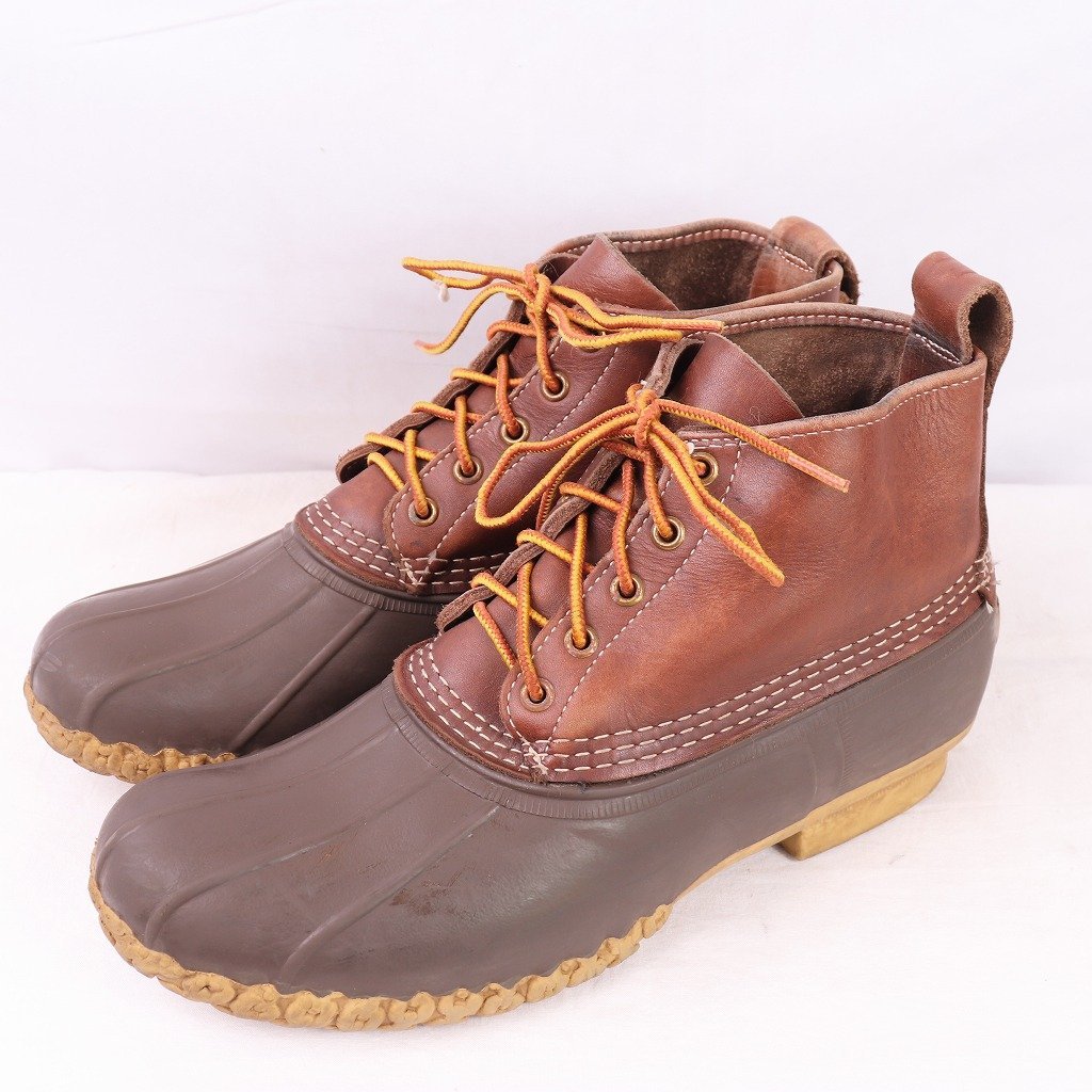 ≪超目玉★12月≫ ガムシュー メンズ L.L.Bean LLビーン アメリカ製 ダークブラウン 5ホール 位 28.0cm 位/ 10 US ビーンブーツ USA製 中古 bb897 古着 男性用
