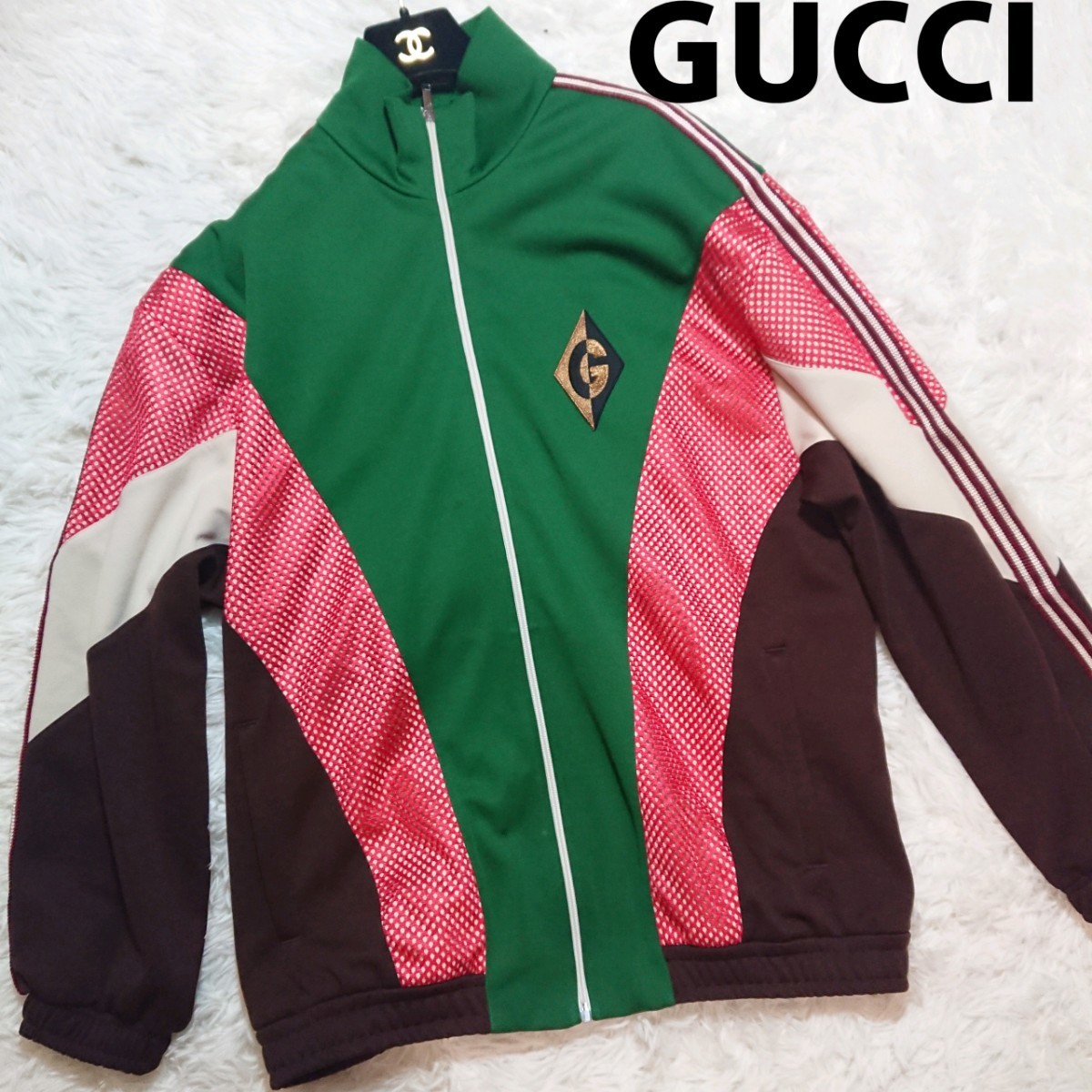 大切な人へのギフト探し RHOMBUS G 19AW 【未使用】GUCCIグッチ トラックジャケット 切替 オーバーサイズ メッシュ 1円スタート ジャンパー、ブルゾン 大切な人へのギフト探し RHOMBUS G 19AW 【未使用】GUCCIグッチ トラックジャケット 切替 オーバーサイズ メッシュ 1円スタート ジャンパー、ブルゾン