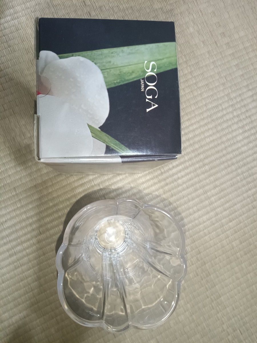 新品 花瓶 曽我ガラス フラワーベース SOGA Japan 花入 花器 ガラスウェア 2003年度 発足記念品 特注品 レア