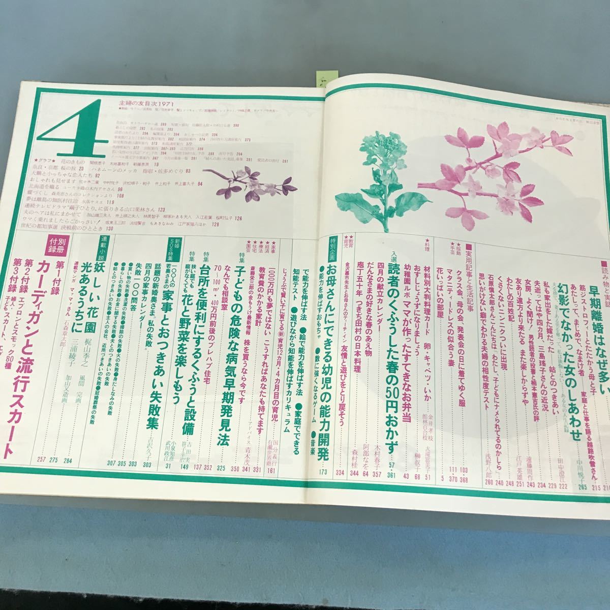 A03-120 主婦の友 1971 4 別冊付録欠品です 特集＊お母さんに出来る 子どもの能力開発 読者の傑作 春の50円おかず 主婦の友社_画像7