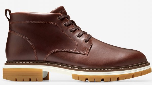 Cole Haan 26cm チャッカ ブラウン ブーツ Grand OS レザー チェルシー サイド ゴア フェザーフィール ブーツ スニーカー XXX142_画像2