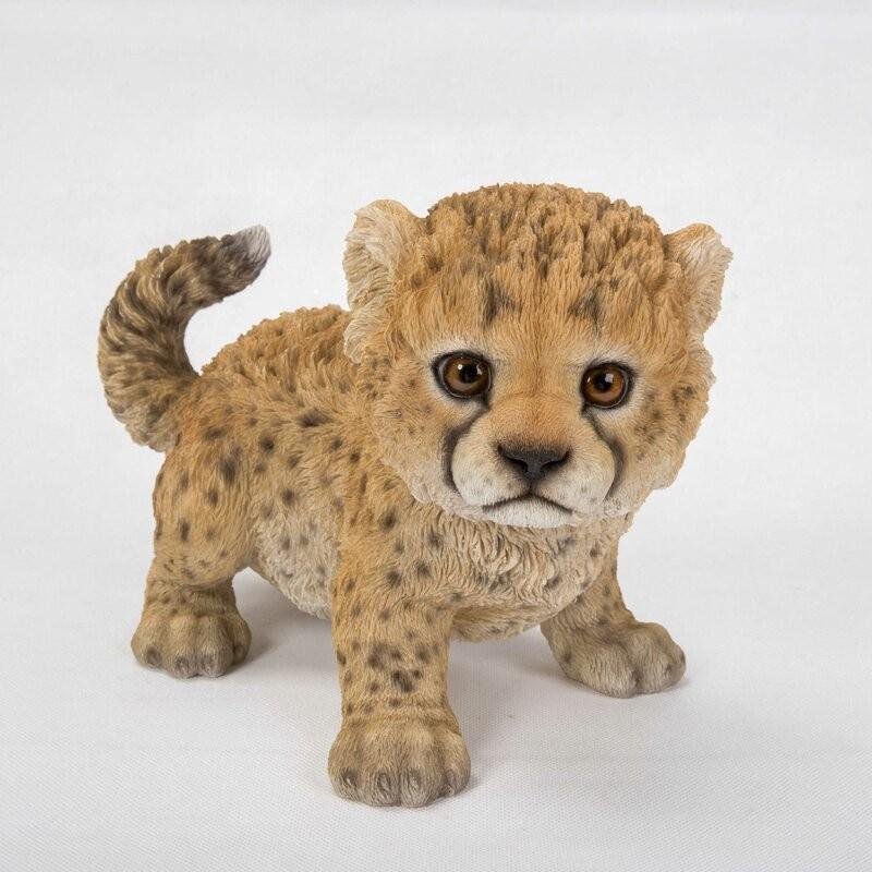 置物 彫像 赤ちゃん チーター の像 ガーデニング 庭 Cheetah_画像2