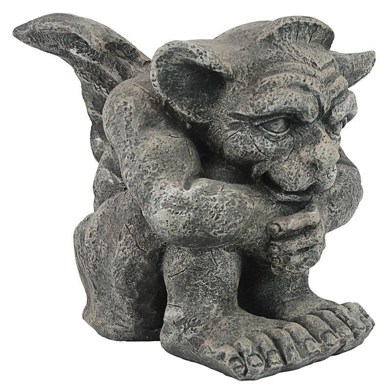 置物 彫像 膝をかかえて座っている ガーゴイル の像 ガーデニング 庭 Gargoyle ornament statue