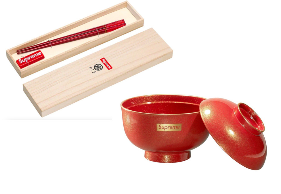 【国内正規新品】23FW Supreme 箸 おわん セット　Chopstick Set Red 　Zoni Glitter Bowl_画像1