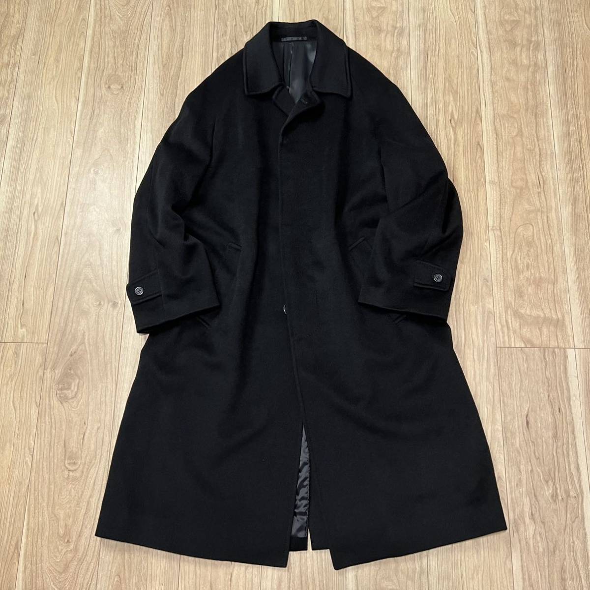 特注製作 【カシミア 100%】最高級 St.pdpnw カシミヤ ロングコート 黒