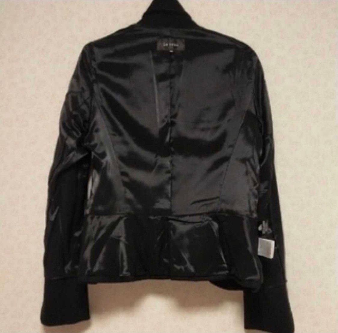 【送料無料】【美品】Le souk ルスーク ジャケット スーツ テーラードジャケット サイズ38/M ブラック 日本製