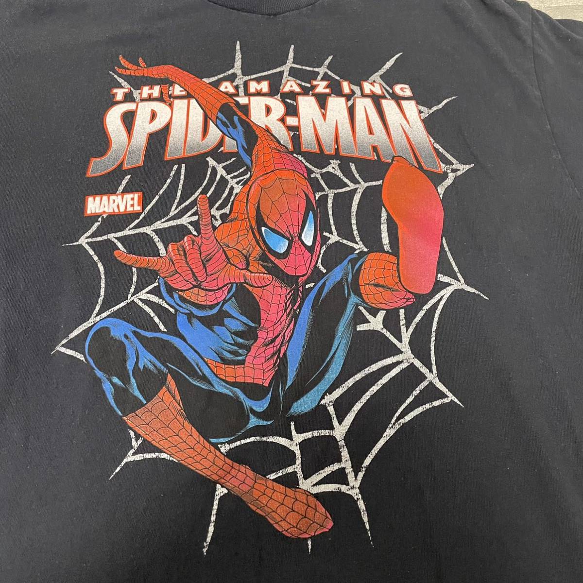2022最新のスタイル スパイダーマン SPIDERMAN tシャツ マーベル 黒