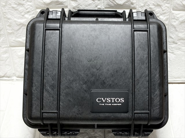 未使用　希少　CVSTOS　クストス　防水　カーボン調　ケース　ワインディングマシーン付き　時計トラベルケース