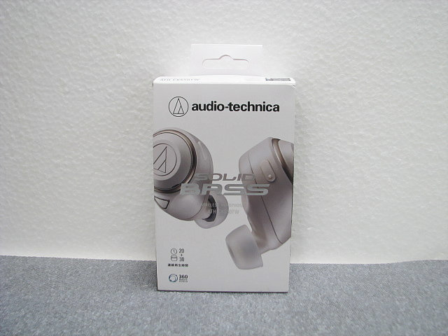【返品交換不可】 1. 未使用　audio-technica　ATH-CKS50TW　オーディオテクニカ ワイヤレスイヤホン　ベージュ オーディオテクニカ