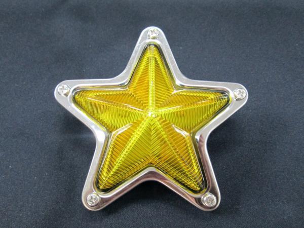 星型マーカーランプ　100mmφ　イエロー（黄色）　24Ｖ5Wマクラ球付_画像1