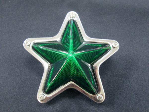 星型マーカーランプ　100mmφ　グリーン（緑）　24Ｖ5Wマクラ球付_画像1