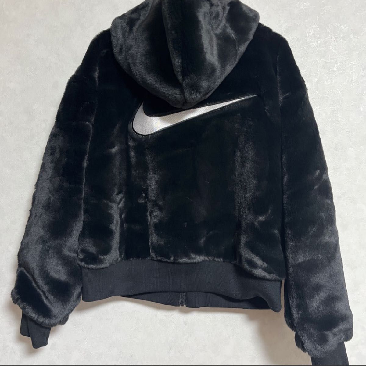希少 2XL NIKE フェイクファー ジャケット ブルゾン 黒