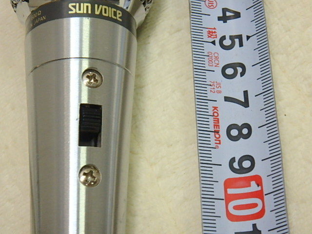 sy309y SV101 SUN VOICE ダイナミックマイク 有線 600Ω マイク カラオケ機器 中古 ⑬の画像4