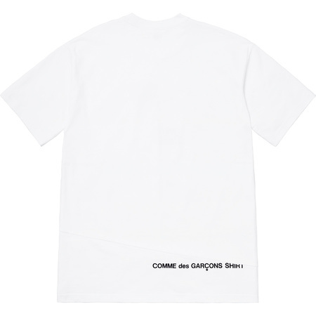 Supreme Comme des Garcons SHIRT Split Box Logo Tee XL WHITE 白 コム デ ギャルソン  Tシャツ