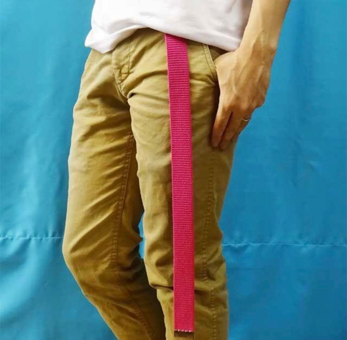 アウトレット日本製★ガチャベルト　GIベルト　LLサイズ　超ロング　150cm  ピンク　男女兼用