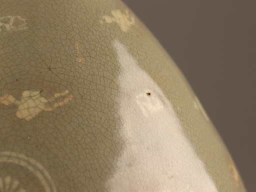 古美術 朝鮮古陶磁器 高麗青磁 白象嵌 花瓶 時代物 極上品 初だし品 C1865_画像7