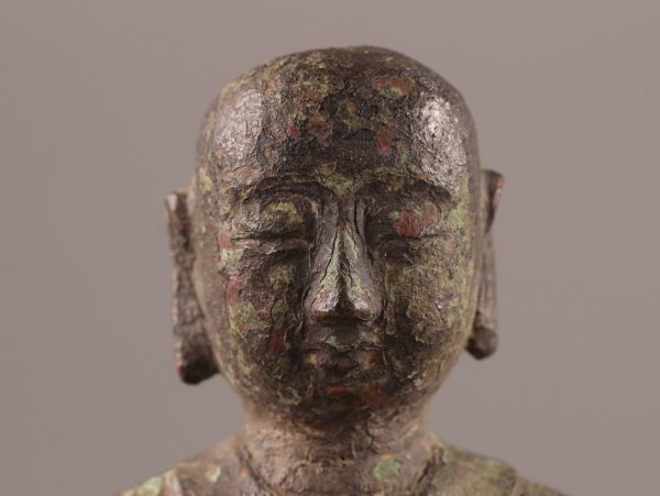 中国古玩 唐物 仏教美術 明代 古銅造 明仏 仏像 時代物 極上品 初だし品 C0227_画像4