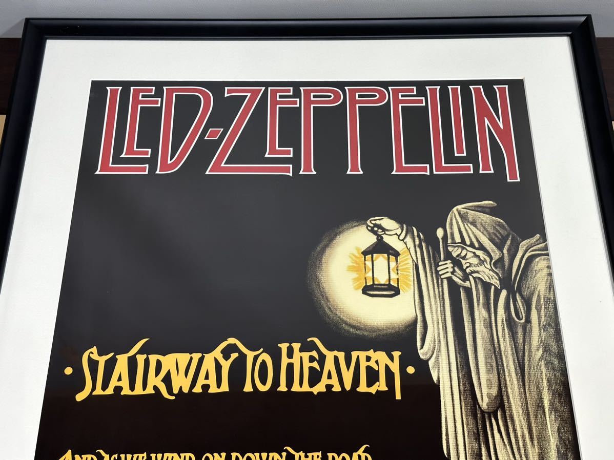 レア LED ZEPPELIN レッド ツェッペリン STAIRWAY TO HEAVEN 天国への階段 大判ポスター 額装の画像2