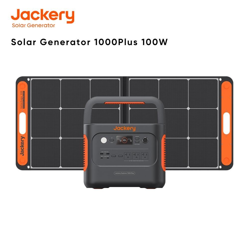 【新品未開封品】Jackery ポータブル電源 1000 Plus リン酸鉄 大容量 + SolarSaga 100W ソーラーパネル 送料無料