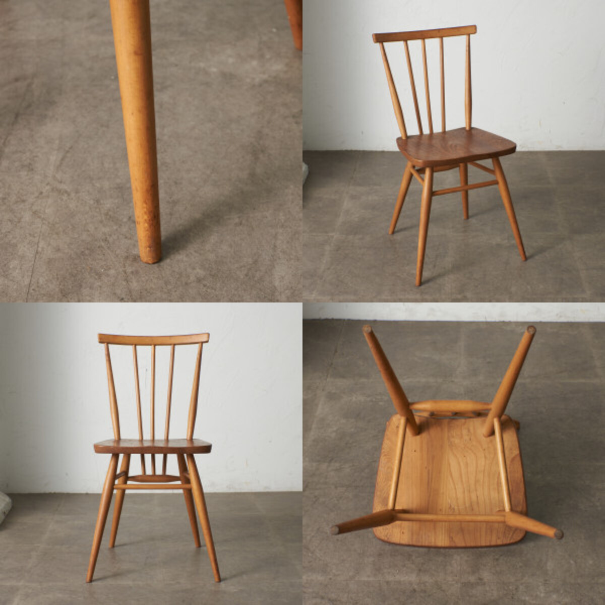 IZ69608N★ercol スティックバックチェア ヴィンテージ 英国 アーコール エルム ウィンザーチェア 曲木 椅子 コムバック ダイニングチェア_画像8