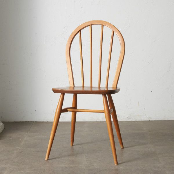 IZ70110F★ercol フープバックチェア 4本 スポーク アーコール ダイニングチェア 英国 ヴィンテージ 曲木 椅子 エルム 天然木 イギリス_画像1