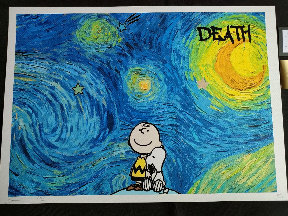 death nyc世界限定100枚 スヌーピー PEANUTS ゴッホ 星月夜-