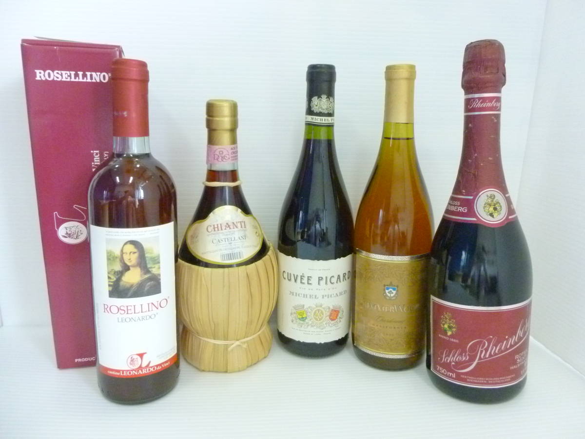 58933◆5本セット 古酒/未開栓 ワイン ROSELLINO , CHIANTI , CUVEE PICARD , SUMMER WOOD , Schloss Rheinberg◆_画像1