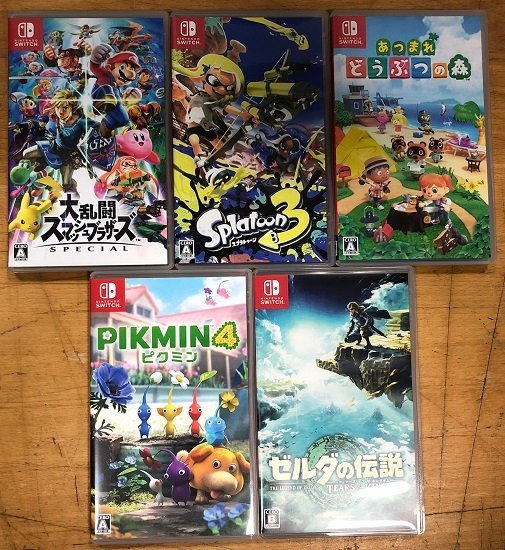 □【中古】SWITCH ソフト 5本セット(スマブラ、スプラトゥーン3