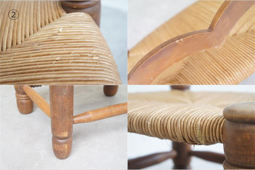  France antique Rush seat child chair ②/ search child chair /Charles Dudouyt/Pierre Chapo/ car ru Rod . Lien /Guariche