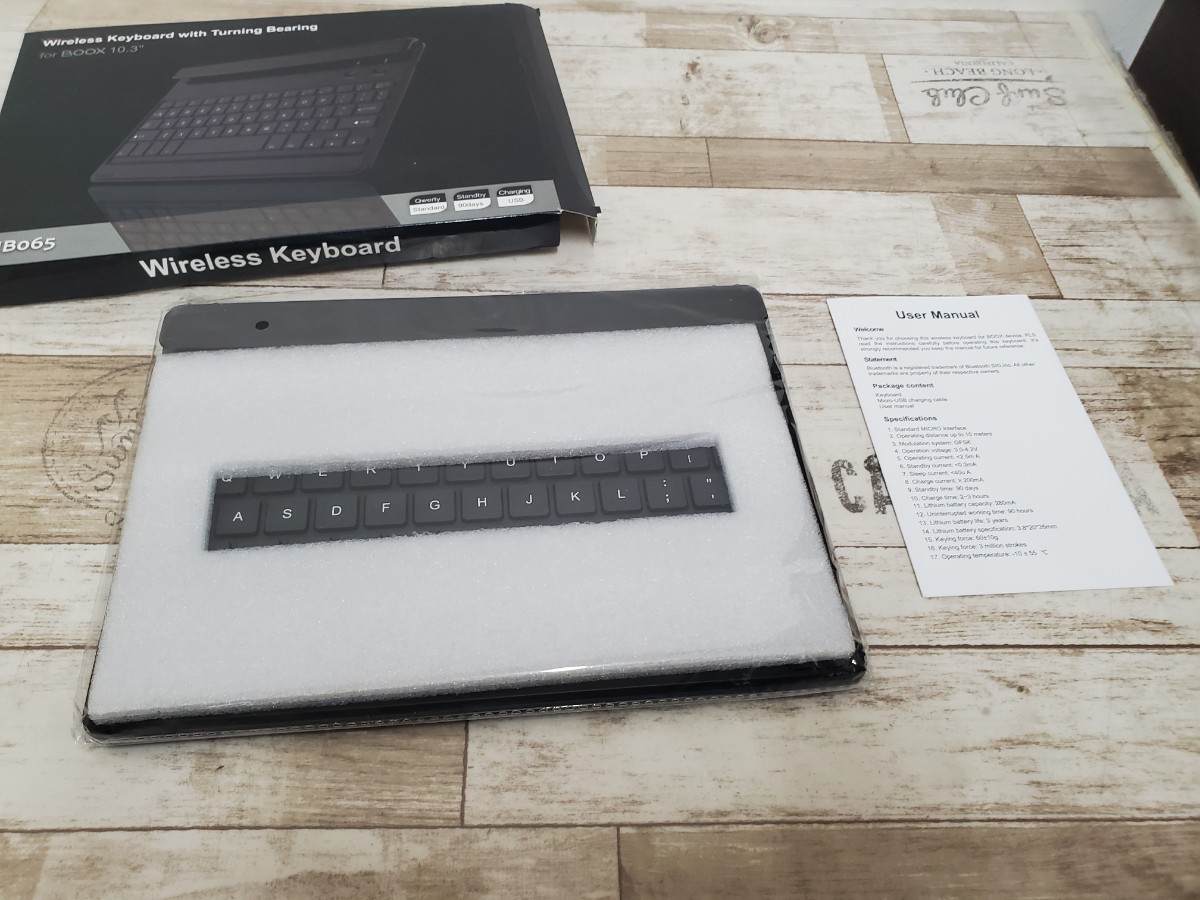 ONYX 純正 Wireless Keyboard with Turning Bearing for BOOX 10.3 ワイヤレス キーボードの画像2