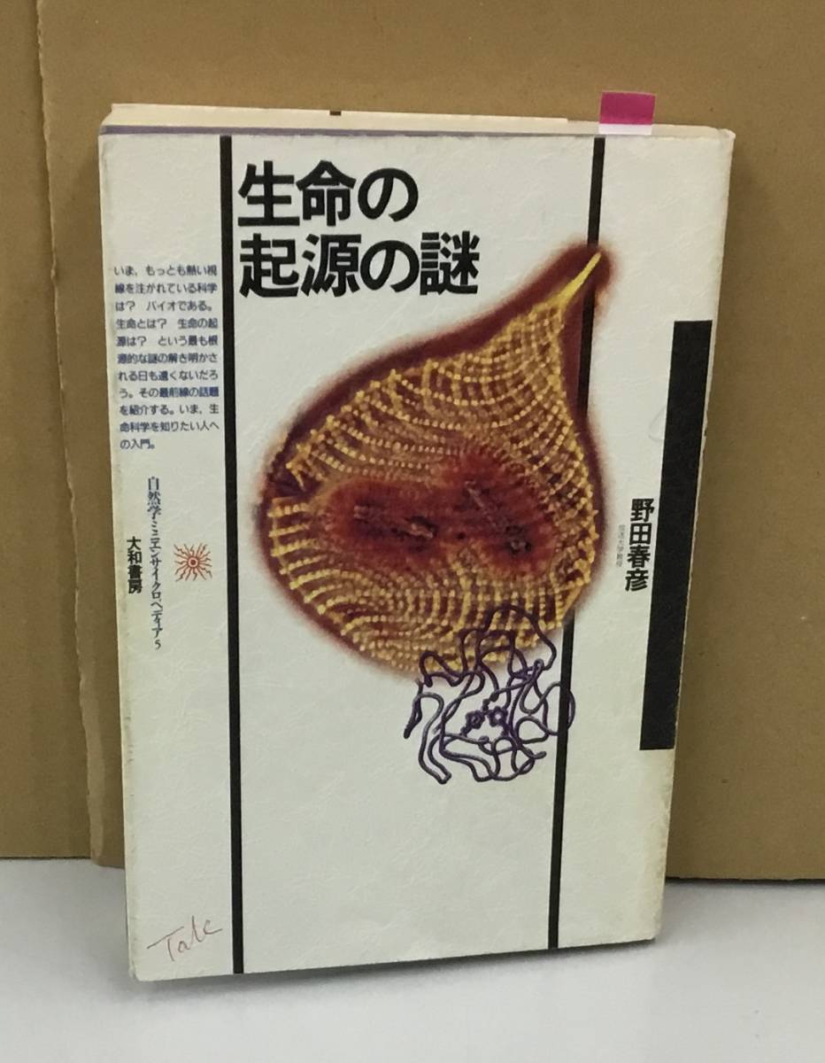 K0914-24　生命の起源の謎　野田春彦　大和書房　発行日：昭和60年5月15日初版_画像1